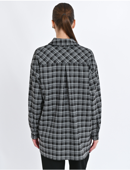 Картинка Сорочка в клітинку з накладною кишенею