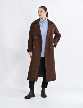 Пальто коричневе Картинка Пальто коричневе