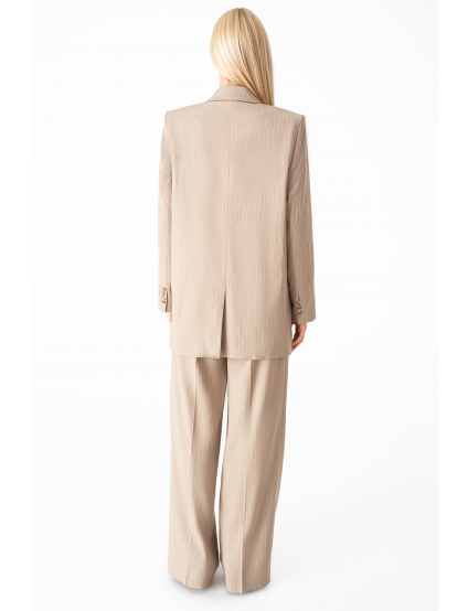 Картинка Піджак бежевий з принтом 