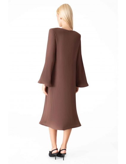 Картинка Сукня міді світло-коричнева 