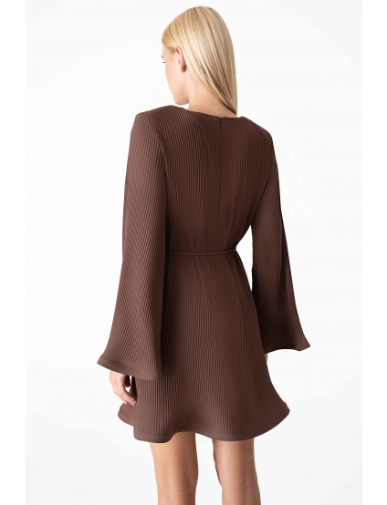 Картинка Сукня міні світло-коричнева 