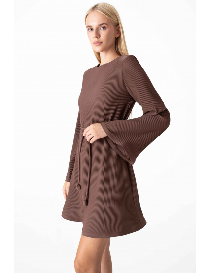 Картинка Сукня міні світло-коричнева 