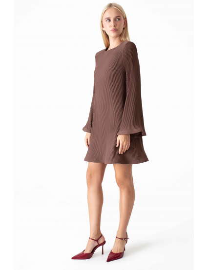 Картинка Сукня міні світло-коричнева 