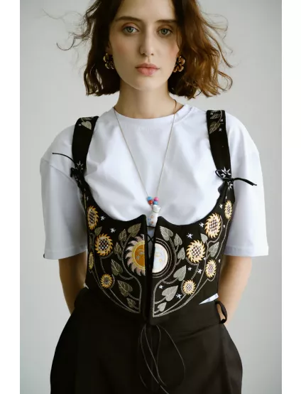 Картинка Корсет "Соняшник" чорний