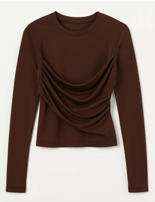 Картинка Лонгслів коричневий
