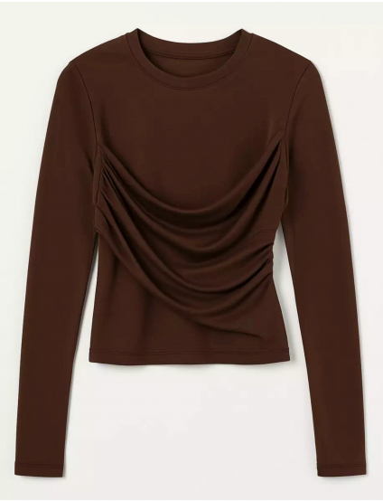 Картинка Лонгслів коричневий