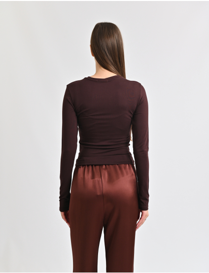 Картинка Лонгслів коричневий