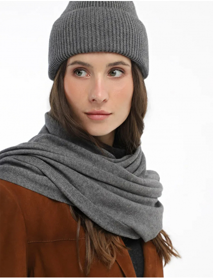 Картинка Жіноча сіра в’язана шаль