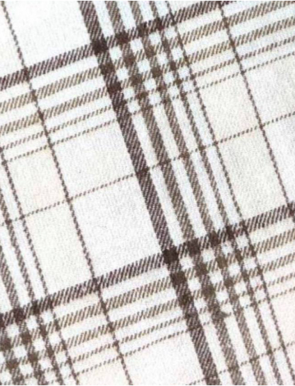 Картинка Сорочка в клітинку бежева з помаранчевим