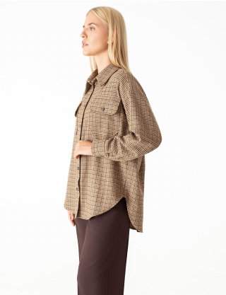 Картинка Сорочка картата з кишенею