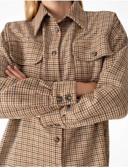 Картинка Сорочка картата з кишенею