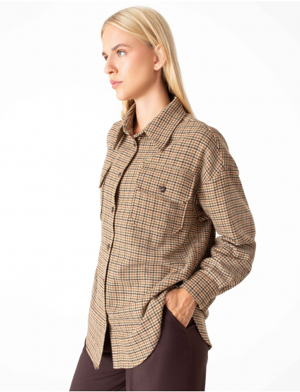 Картинка Сорочка картата з кишенею