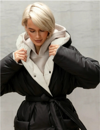 Картинка Куртка двостороння чорна + біла