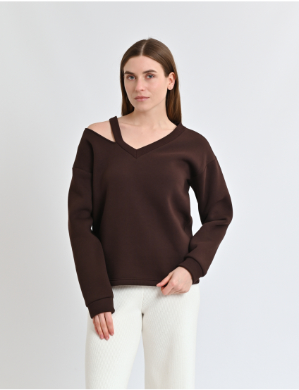 Картинка Світшот темно-коричневий