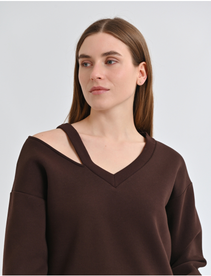 Картинка Світшот темно-коричневий