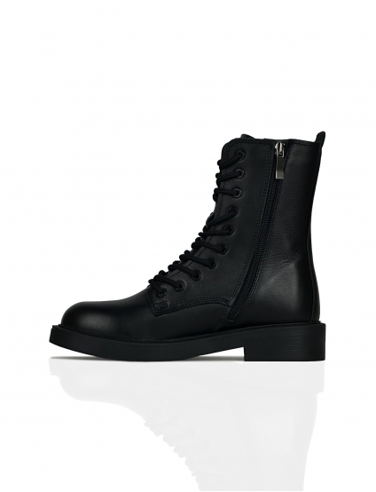 Картинка Черевики осінні чорні з натуральної шкіри