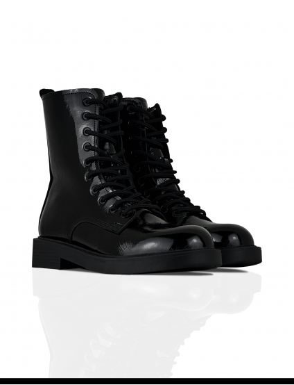 Картинка Черевики осінні чорні з натурального наплаку