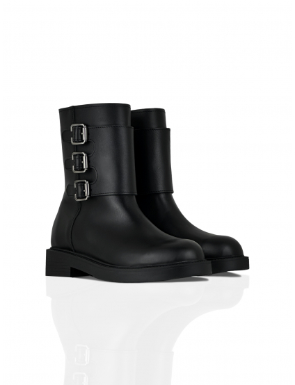 Картинка Черевики осінні чорні з натуральної шкіри