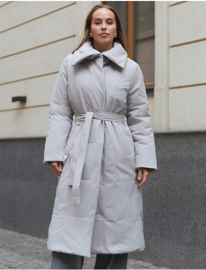 Картинка Пуховик світло-сірий