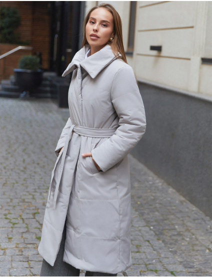 Картинка Пуховик світло-сірий