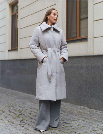 Картинка Пуховик світло-сірий