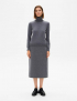 Картинка Жіноча сіра трикотажна спідниця міді з кашеміром
