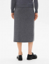 Картинка Жіноча сіра трикотажна спідниця міді з кашеміром