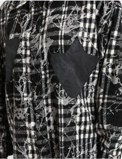 Картинка Сорочка чорна картата