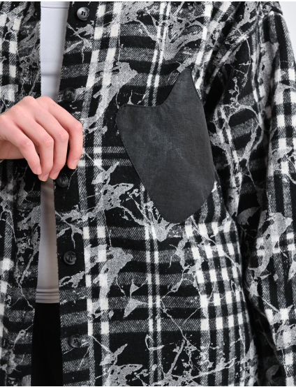 Картинка Сорочка чорна картата