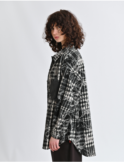 Картинка Сорочка чорна картата