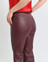 Картинка Брюки прямі еко-шкіра (колір: бордо