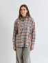 Картинка Картата сорочка oversize у відтінках сірого й теракотового