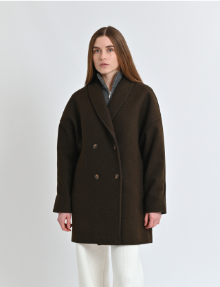 Картинка Пальто темно-коричневе