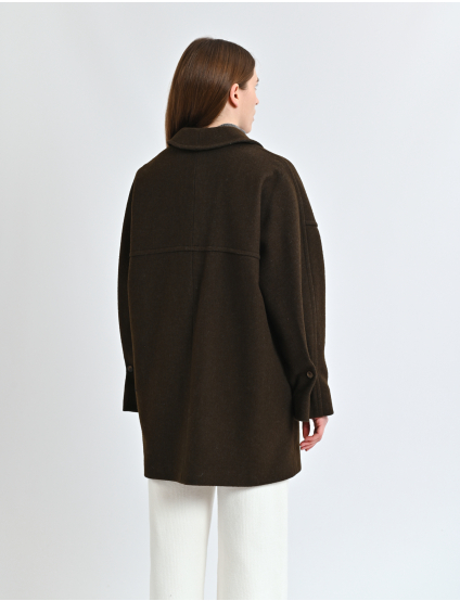 Картинка Пальто темно-коричневе