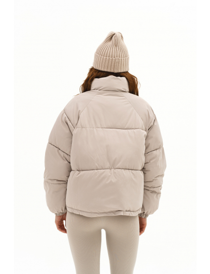 Картинка Пуховик вкорочений на замку світло-сірий