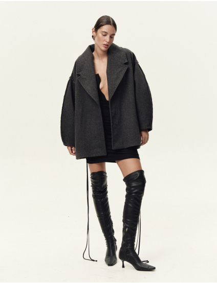 Картинка Пальто коротке сіре