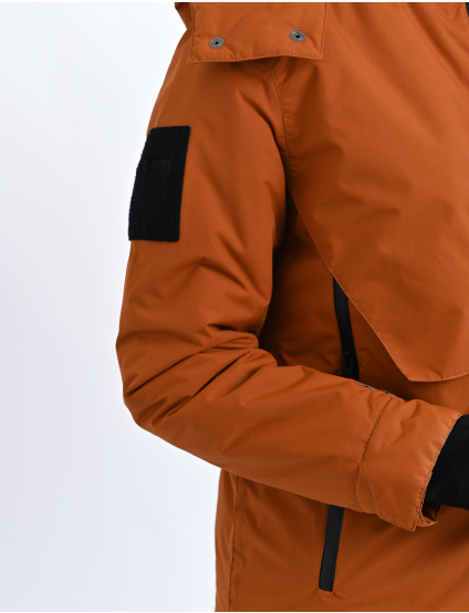 Картинка Довга утеплена парка з капюшоном