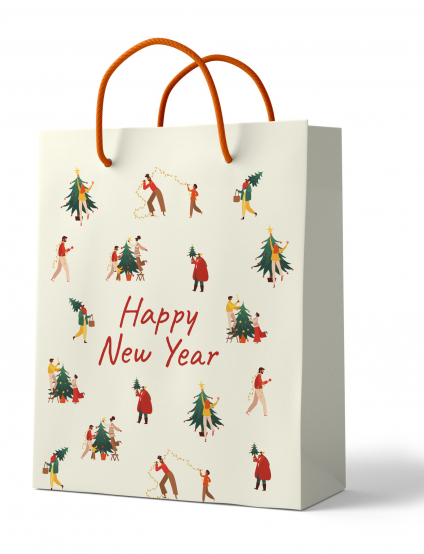Картинка Пакет "Happy NY" 35*25*9 см