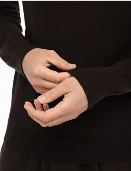 Картинка Чоловічий темно-коричневий кашеміровий гольф