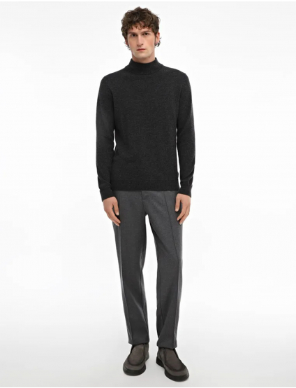 Картинка Чоловічий темно-сірий кашеміровий гольф