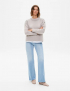 Картинка Жіночі блакитні джинси з необробленим краєм