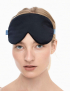 Картинка Шовкова маска для сну чорна