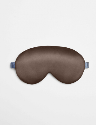 Картинка Шовкова маска для сну коричнева