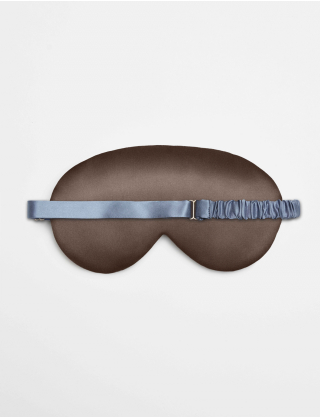Картинка Шовкова маска для сну коричнева