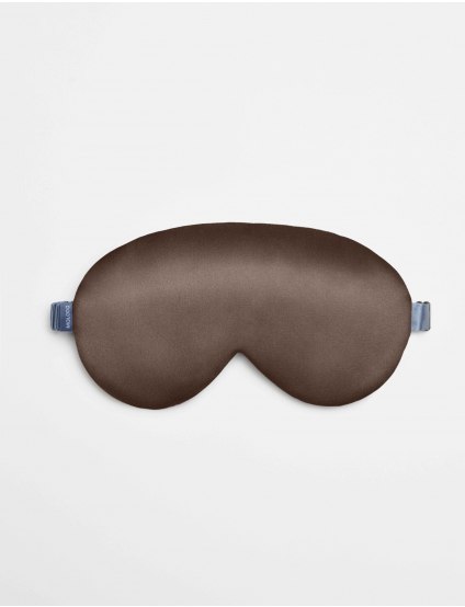 Картинка Шовкова маска для сну коричнева