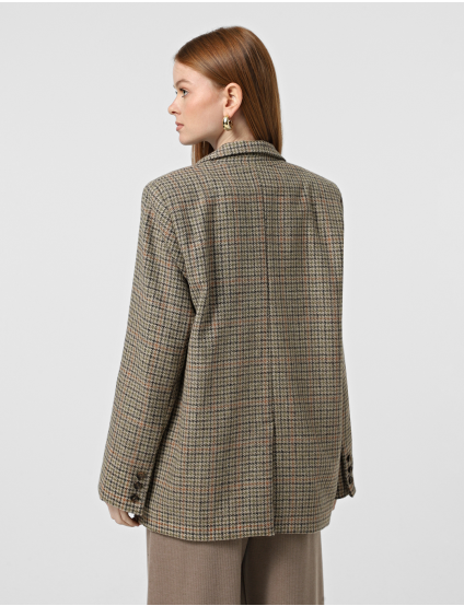 Картинка Бежевий двобортний жакет з вовни