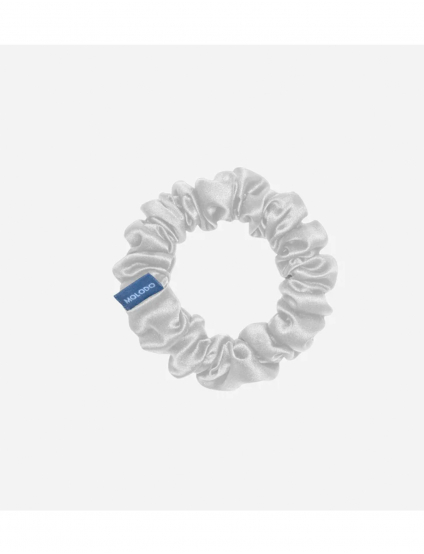 Картинка Шовкова резинка для волосся біла