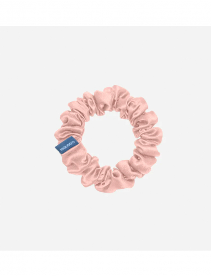 Картинка Шовкова резинка для волосся рожева