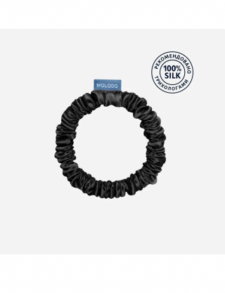 Картинка Шовоква резинка для волосся чорна