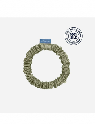Картинка Шовоква резинка для волосся світло-зелена